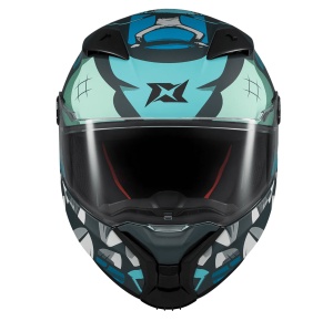 Casca integrala Axxis Fenix Angry Face C7 albastru mat - tip viziera: MT-V-31B - DKS429 - Img 3