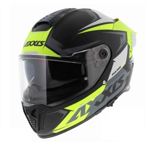Casca integrala Axxis Hawk SV Judge B3 galben fluor mat negru mat (ochelari soare integrati) - tip viziera: MT-V-31