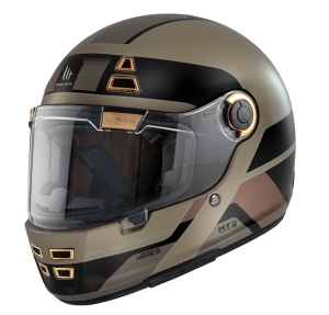 Casca integrala MT Jarama 68th C9 auriu mat - model Retro - Cafe Racer - Img 2