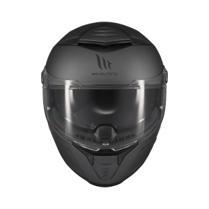Casca MT Thunder 4 SV A12 gri mat, vedere frontala cu viziera inchisa