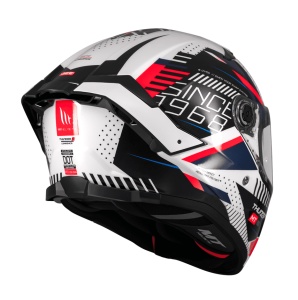 Casca integrala MT Thunder 4 SV Luminence A7 alb/rosu/albastru lucios (ochelari soare integrati) - tip viziera: MT-V-28B - Img 8