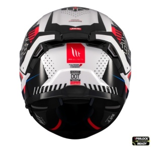 Casca integrala MT Thunder 4 SV Luminence A7 alb rosu albastru - Img 5