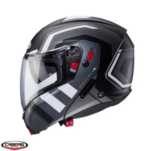 Casca modulabila (flip-up) Caberg model Horus X Road M4 negru/gun metal (titanium)/alb mat Pinlock ready - lentila Pinlock inclusa - Img 2