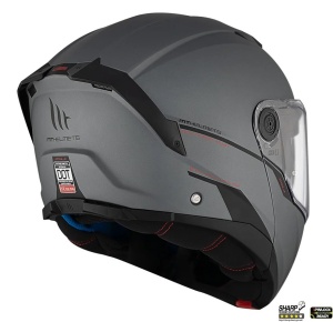 Casca modulabila MT Atom 2 SV A2 titanium mat (ochelari soare integrati) Pinlock Ready - tip viziera: MT-V-35 - Img 7