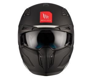 Casca MT Streetfighter SV S A1 negru mat (ochelari soare integrati) - masca (protectie) barbie si cozoroc detasabile - omologare noua ECE 22.06 - Img 5
