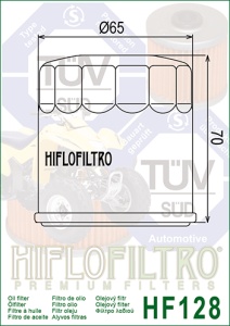 Filtru de ulei HIFLOFILTRO HF128 - Img 2