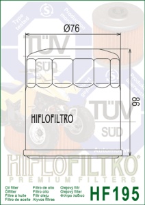 Filtru de ulei HIFLOFILTRO HF195 - Img 2