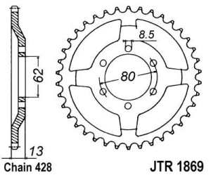 Foaie spate JT JTR 1869-45 45T, 428 - Img 2
