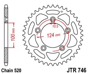 Foaie spate JT JTR 746-43 43T, 520 - Img 2