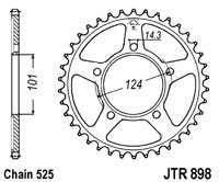 Foaie spate JT JTR 898-42 42T, 525 - Img 2