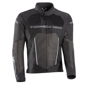 Geaca (jacheta) motociclete barbati Racing/Roadster Ixon All season model T-Rex MS culoare: negru/alb/gri