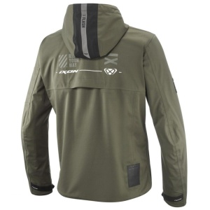Geaca (jacheta) motociclete barbati Touring/Adventure/Urban Ixon Mid-Season model M-Quarter MS culoare: khaki/negru (geaca laminata; waterproof si pe exterior) - Img 2
