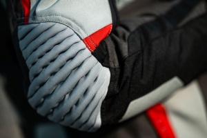Geaca (jacheta) motociclete femei Touring/Adventure Ixon All season model Midgard LS culoare: gri/negru/rosu - Img 4