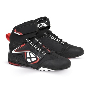 Ghete moto Roadster barbati All Season Ixon model Killer WP MS culoare: negru/alb/rosu (100% waterproof)