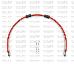 Kit conducta frana spate Venhill POWERHOSEPLUS SUZ-5002R-RD (1 conducta in kit) Red hoses, chromed fittings