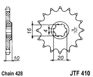 Kit de lant D.I.D Chain - Argintiu chain 428 VX, X-ring (X, NX, QX, XS), CHK front sprocket JT, CHK rear sprocket JT pentru SUZUKI GZ 125 Marauder 1998-2011 - Img 3