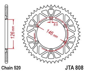 Kit de lant D.I.D Chain - Argintiu chain 520 VX, X-ring (X, NX, QX, XS), CHK front sprocket JT, CHK rear sprocket JT pentru SUZUKI RM 125 1992-2005 - Img 5