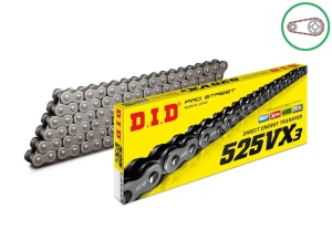 Kit de lant D.I.D Chain - Argintiu lant 525 VX, X-Ring, pinion fata SUPERSPROX, foaie spate SUPERSPROX pentru HONDA CB 600 F Hornet (S ABS) 2007-2013