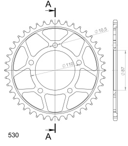 Kit de lant D.I.D Chain - Argintiu lant 530 VX, X-Ring, pinion fata JT, foaie spate SUPERSPROX pentru SUZUKI GSX-R 750 1985 - Img 5