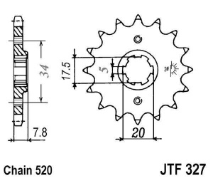 Kit de lant D.I.D Chain - Auriu chain 520 DZ, Non-sealed, CHK front sprocket JT, CHK rear sprocket JT pentru HONDA CRF 230 F 2003-2019 - Img 3