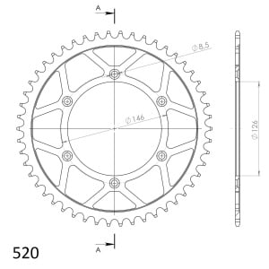 Kit de lant D.I.D Chain - Auriu chain 520 ERT, Non-sealed, CHK front sprocket SUPERSPROX, CHK rear sprocket SUPERSPROX pentru SUZUKI RMX 250 1989-1999 - Img 4