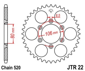Kit de lant D.I.D Chain - Auriu chain 520 MX, Non-sealed, CHK front sprocket JT, CHK rear sprocket JT pentru APRILIA SX 125 2008-2012 - Img 5