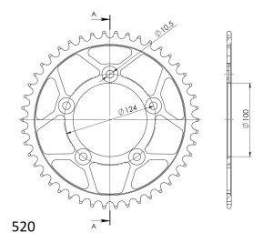 Kit de lant D.I.D Chain - Auriu chain 520 VX, X-ring (X, NX, QX, XS), CHK front sprocket JT CHK rubber cushioned, CHK rear sprocket SUPERSPROX pentru DUCATI Scrambler Desert Sled 800 2018-2020 - Img 6