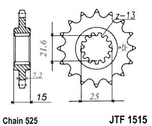 Kit de lant D.I.D Chain - Auriu chain 525 ZVM-X, X-ring (X, NX, QX, XS), CHK front sprocket JT, CHK rear sprocket JT pentru KAWASAKI ZX-6R 600 Ninja (<2002) 1995-1997 - Img 3