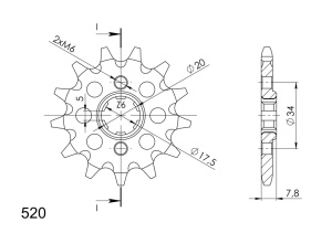 Kit de lant D.I.D Chain - Auriu lant 520 DZ, Non-sealed, pinion fata SUPERSPROX, foaie spate SUPERSPROX pentru HONDA CRF 230 F 2003-2019 - Img 3