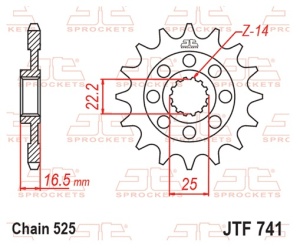 Kit de lant D.I.D Chain - Auriu lant 525 ZVM-X, X-Ring, pinion fata JT cauciucat, foaie spate JT pentru DUCATI Monster 1100 /S/ABS 2009-2010 - Img 3