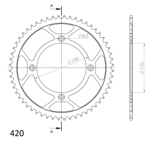 Kit de lant EK - Argintiu chain 420 DEH, Non-sealed, CHK front sprocket SUPERSPROX, CHK rear sprocket SUPERSPROX pentru HONDA CRF 150 R / RB 2007-2025 - Img 5