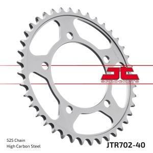 Kit de lant EK - Argintiu chain 525 SRX, X-ring (X, NX, QX, XS), CHK front sprocket JT CHK rubber cushioned, CHK rear sprocket JT pentru APRILIA RSV 1000 R (Mille) 2004-2009 - Img 7