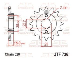 Kit de lant EK - Argintiu lant 520 SRO, O-ring, pinion fata JT cauciucat, foaie spate JT pentru DUCATI Monster 600 1999-2001 - Img 3