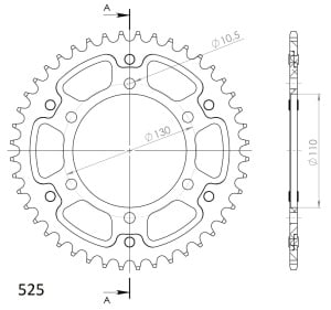 Kit de lant EK - Argintiu lant 525 DEX, X-Ring, pinion fata JT cauciucat, foaie spate SUPERSPROX STEALTH pentru YAMAHA MT-07 Tracer / Tracer 700 2017-2019 - Img 5