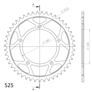 Kit de lant EK - Auriu chain 525 MVXZ, X-ring (X, NX, QX, XS), CHK front sprocket JT CHK rubber cushioned, CHK rear sprocket SUPERSPROX pentru SUZUKI DL 650 V-STROM 2004-2024 - Img 5