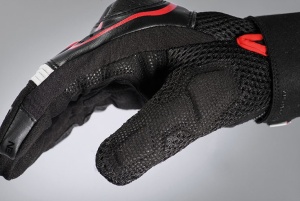 Manusi barbati Roadster vara textil/piele Ixon model RS2 MS culoare: negru/alb/rosu - degete tactile - Img 4
