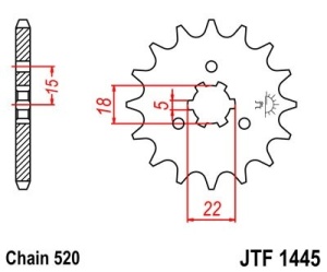 Pinion fata JT JTF 1445-11 11T, 520 - Img 2