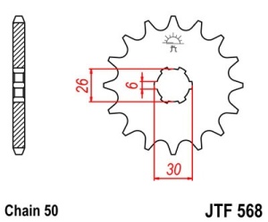 Pinion fata JT JTF 568-15 15T, 530 - Img 2