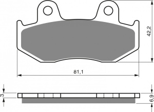 Placute de frana GOLDFREN 103 S3