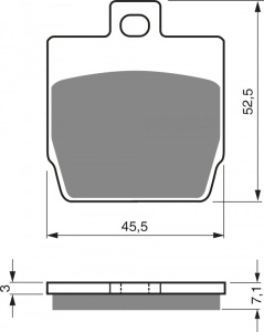 Placute de frana GOLDFREN 128 AD