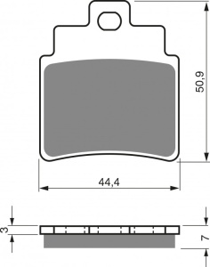 Placute de frana GOLDFREN 140 AD STREET (1 set = 4 pcs)