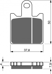 Placute de frana GOLDFREN 249 S3 (1 set = 4 pcs)