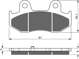 Placute de frana GOLDFREN 267 AD