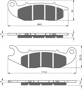 Placute de frana GOLDFREN 278 S3