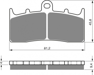 Placute de frana GOLDFREN 318 S33 STREET FRONT