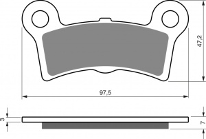 Placute de frana GOLDFREN 354 S3 (1 set = 4 pcs)