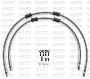 RACE Front brake hose kit Venhill POWERHOSEPLUS SUZ-11013FB (2 conducte in kit) Clear hoses, black fittings