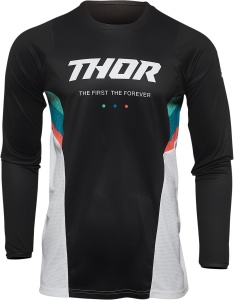 Tricou motocross Pulse React Negru Alb