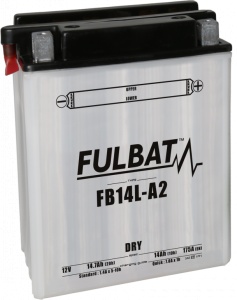 Baterie conventionala FULBAT FB14L-A2 (YB14L-A2) include electrolit