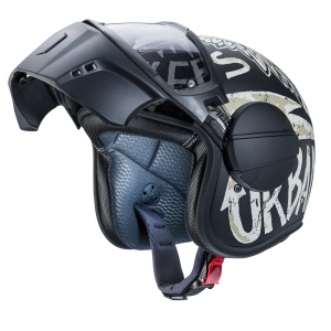 Casca Caberg model Ghost Nuke D5 negru/gri mat - fibra de sticla - Img 4